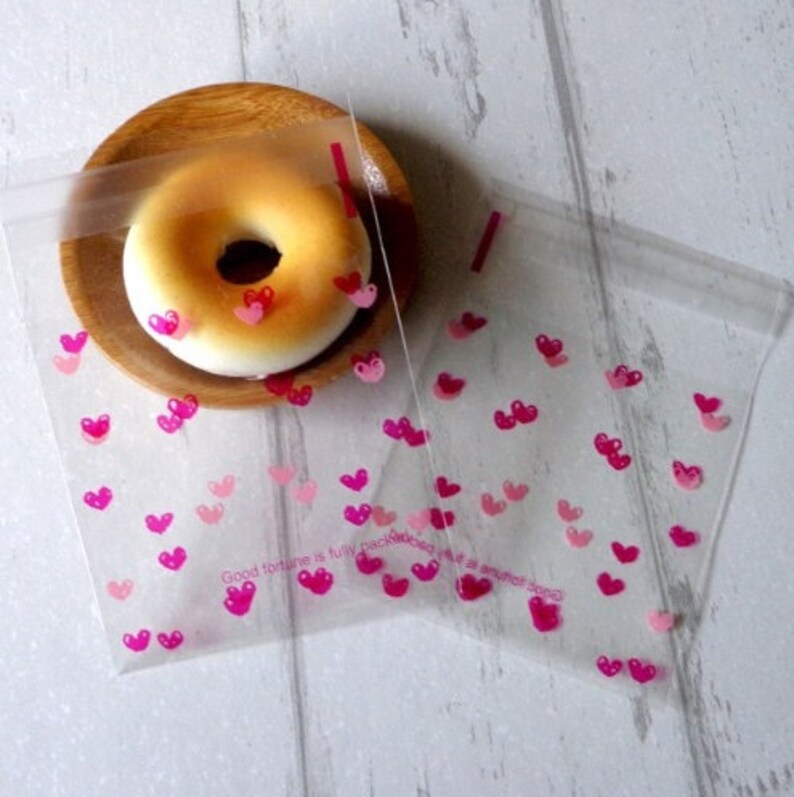 FREE SHIPPING 100 Candy Cookie Gift Self-adhesive Cellophane Plastic Bag C