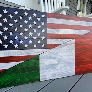 Italian/American Wooden Flag