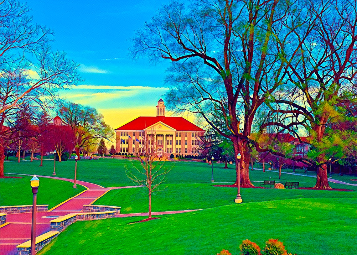 JMU Quad Sunset Etsy