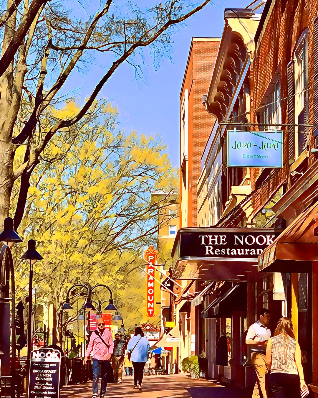 Downtown Mall Charlottesville in Spring Etsy
