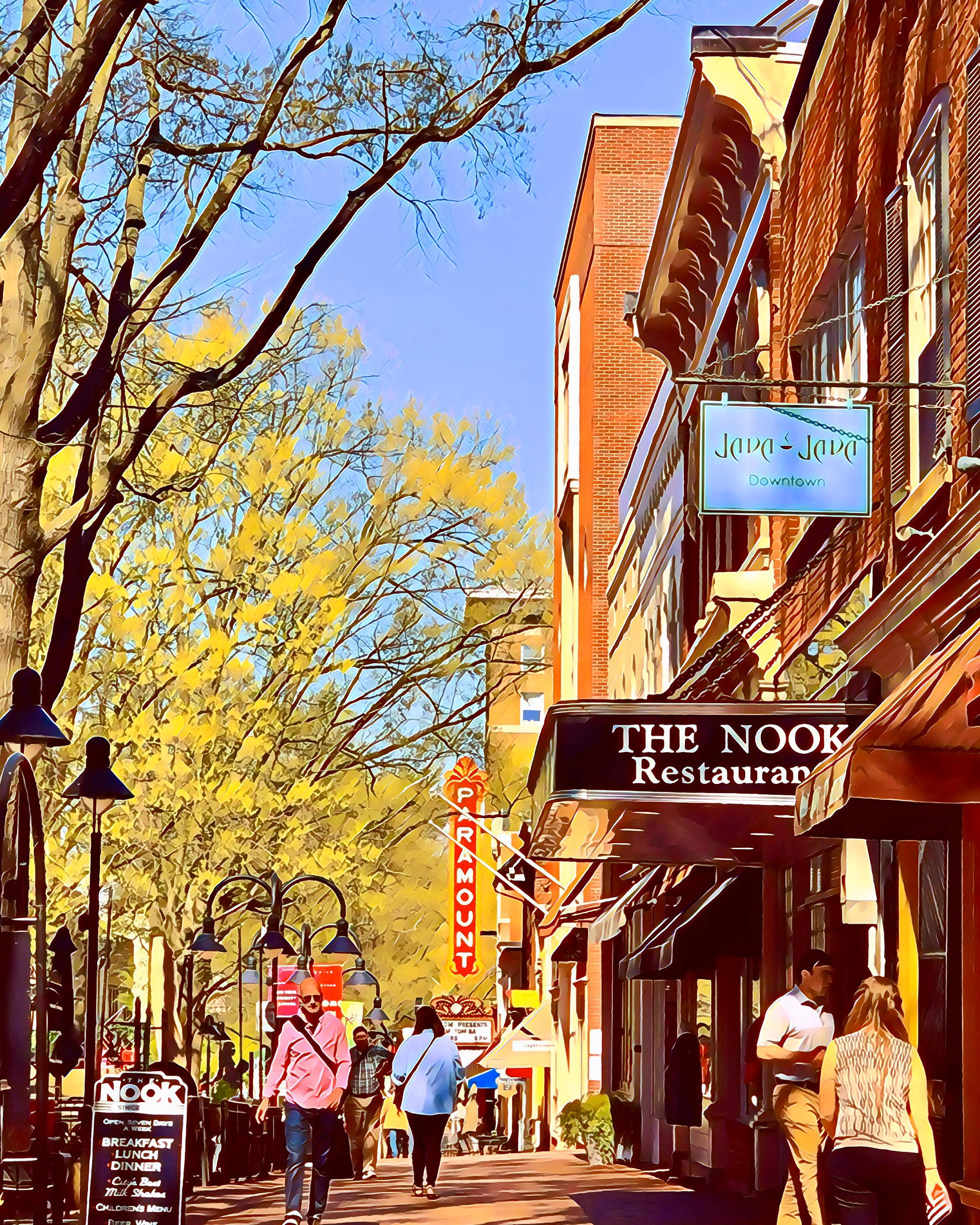 Downtown Mall Charlottesville in Spring Etsy