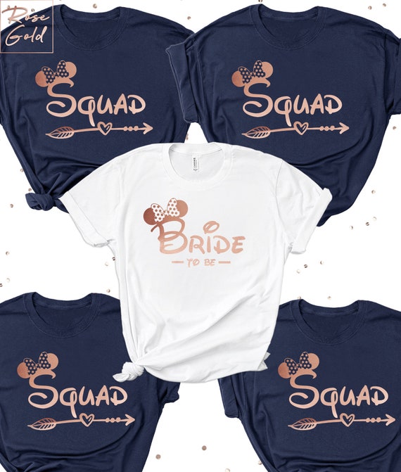 disney bride and bridesmaid shirts