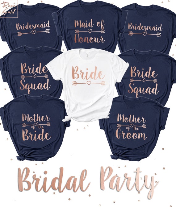 bride and bridal party shirts