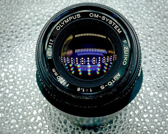 Olympus 50mm f1.8 F.Zuiko Auto-S OM System Lens / Classic / Vintage / Covers Full Frame Sensors / 9+ Condition / 1970's