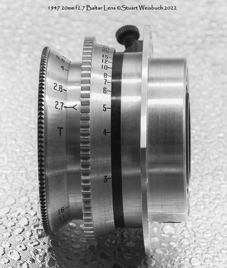 Objetivo de cine vintage poco común Bausch & Lomb 20 mm T2.7 Baltar-Mitchell Mount de 1947 imagen 3