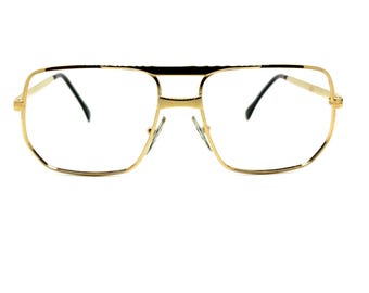 Univis USA Bronzini Gold Square Aviator Sunglasses Vintage Retro Unisex Horizon Sunnies – Square Aviator Metal Frame | Modern  main image 3