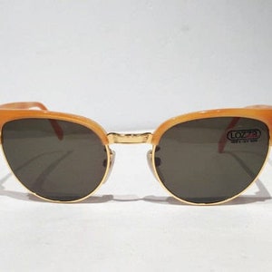 Vintage 80s Sunglasses | Clubmaster Sunglasses | New Old Stock | Lozza Eyeglass Frames | Butterscotch Clubmaster Frames | Vintage Eyewear