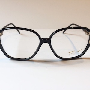 Unworn 80&#39;s Tura Black Eyeglass Frames | Womens Black Tura Eyeglasses | Black & Gold Glasses Frames | Rare TURA MOD 344 Eyeglass Sunglasses