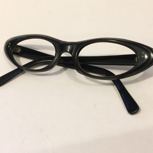 1960s Cat Eye Glasses | Vintage Dark Brown Cateye Glasses | 50s Cat Eye Eyeglass Frames | Womens Iridescent Brown Cat Eyes Eyeglasses Frame