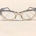 Unworn 60s Cat Eye Eyeglass Frames | Vintage 50s Clear Blue Cateye Glasses Frames | Beautiful Translucent Cat Eye Blue Silver Eyeglasses NOS