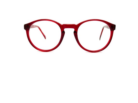 80's Round Glasses Frames New Old Stock Red Round Eyeglasses