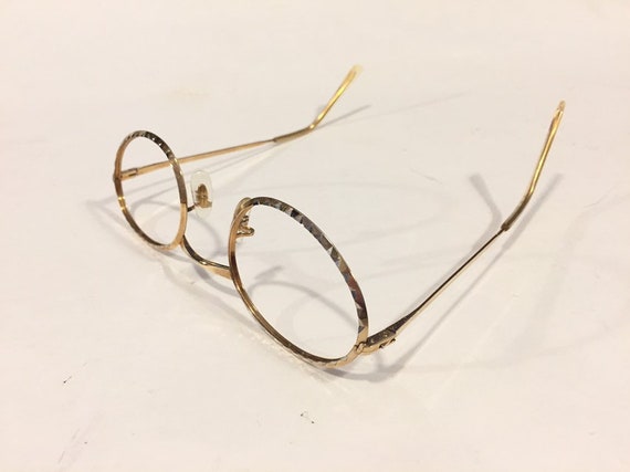 Unused 60s Gold Round Metal Eyeglass Frames | New… - image 7