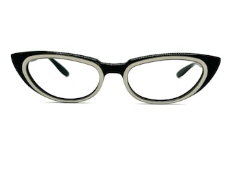 50s Cat Eye Glasses | New Old Stock | Bausch & Lomb | Gray Silk Sunglasses | 60s Cat Eye Frames | Cateye Eyeglasses | Retro Glasses Frames