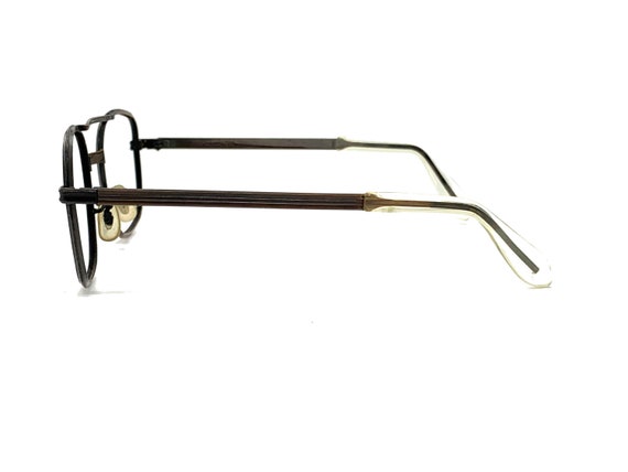 Unused 80s Black & Copper Aviator Eyeglass Frames… - image 8