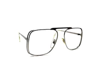 80s Neostyle Society Eyeglasses | New Old Stock | Aviator Eyeglass Frames | Metal Glasses Frames | Gunmetal Eyeglasses Frames | Sunglasses