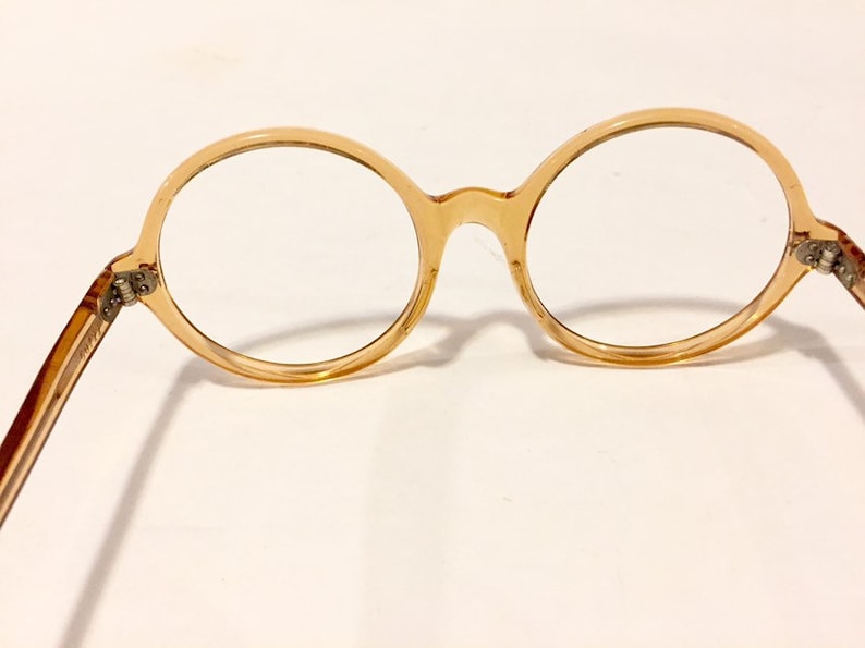 Unused Round Honey Eyeglass Frames New Old Stock Vintage Transparent Round Eyeglasses NOS 70s Glasses Frames Frame France Sunglasses image 6