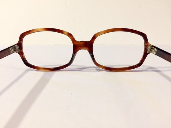 Vintage 60s Square Demi Amber Tortoise Eyeglass F… - image 4