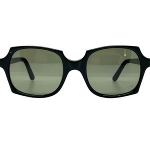 Unused 70s Vintage Sunglasses | New Old Stock | Vintage MOD Sunglasses | 60s Square Sunglass Frames | Retro Sunglasses | Black Sunglasses