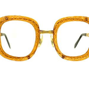 Unworn 70s Vintage Square Eyeglass Frames | 80s Tura Oversized Eyeglasses | Mod Groovy Eyeglass Frames | Large Peach Funky Glasses Frames