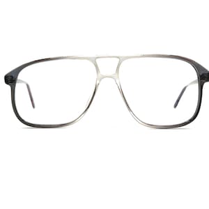 Unused 80s Aviator Eyeglass Frames | New Old Stock | Large Gray Fade Eyeglasses | Retro Aviator Sunglasses Frames | Double Bridge Glasses