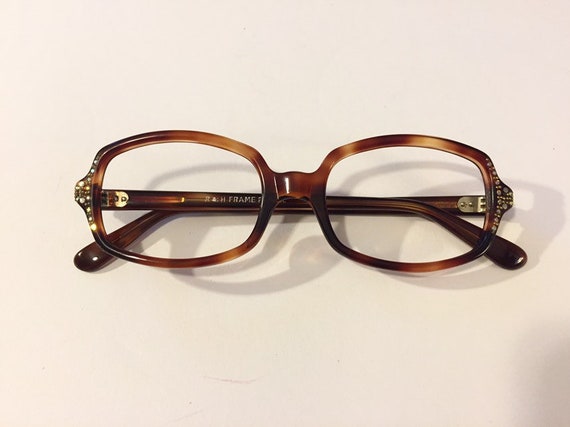 Vintage 60s Square Demi Amber Tortoise Eyeglass F… - image 5