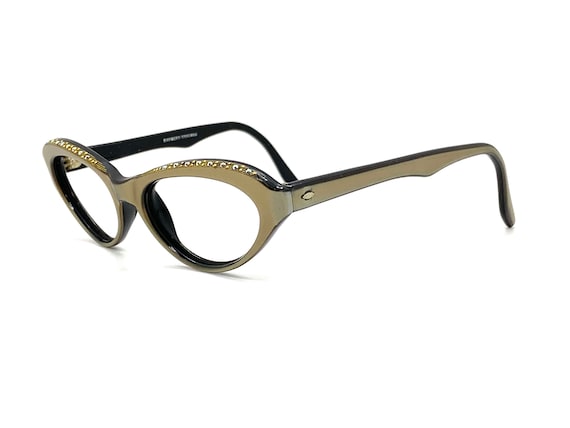 Unused Vintage 50s Gold Cat Eye Glasses | New Old… - image 2