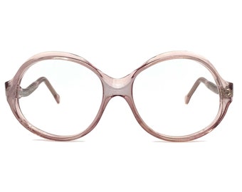 80s Oversized Eyeglasses | Unworn Diane Von Furstenberg Eyeglass Frames | Vintage Pink Translucent Sunglasses Frames | 80s Glasses Frames