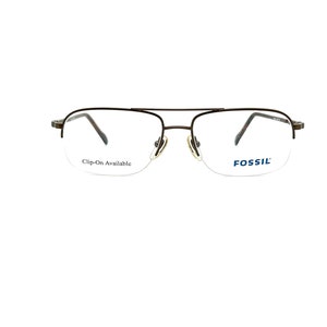 Vintage 80s Eyeglass Frames | Retro Eyeglasses | New Old Stock | Fossil Half Rim Glasses Frames | Metal Eyeglass Frames | 90s Square Frames