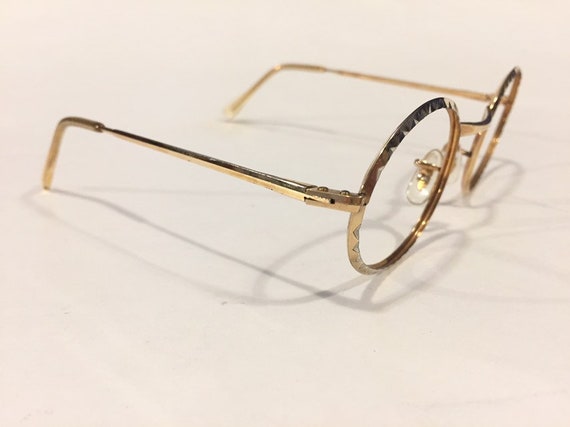 Unused 60s Gold Round Metal Eyeglass Frames | New… - image 5