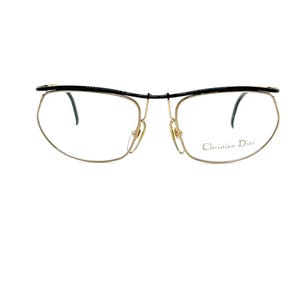 90s Christian Dior Gold & Black Eyeglasses | New Old Stock | 80s Christian Dior Sunglasses | Vintage Dior Eyeglass Frames | Dior Glasses