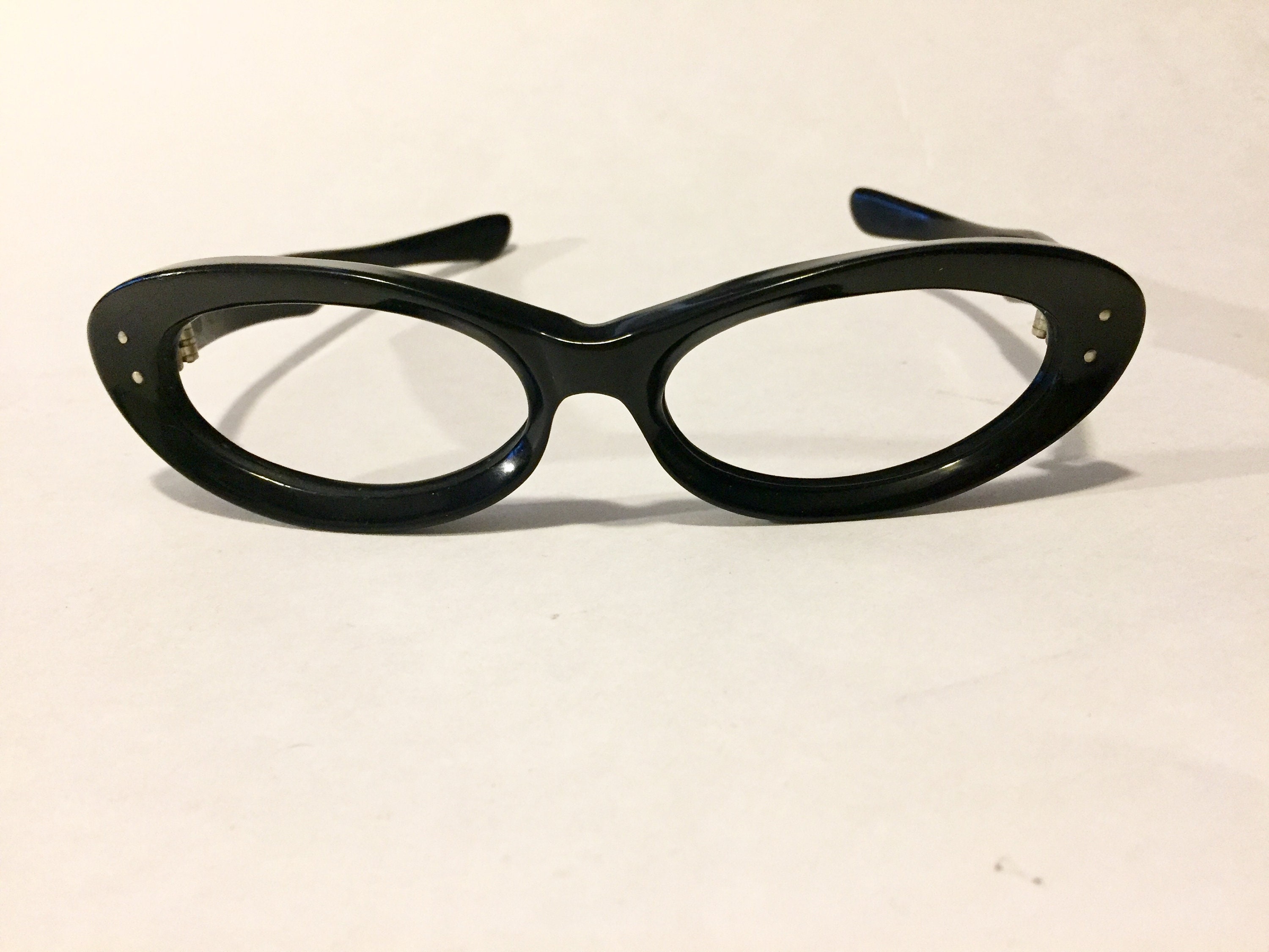 Unused 60s Round Black Eyeglass Frames New Old Stock Black Round Eyeglasses  Black Glasses Frames Large Black Space Age 2 Dot Glasses - Etsy