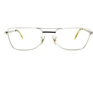 Vintage 60s Metal Eyeglasses | New Old Stock | Brand New Square Eyeglass Frame | USA Made | Shuron Optical Frames | 70s Silver Eyeglasses