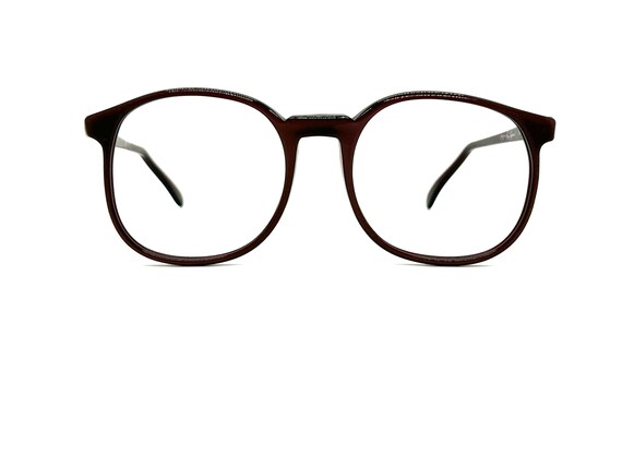 80s Round Eyeglasses | New Old Stock | Vintage Round Eyeglass Frames | Purple Preppy Glasses Frames | Plum Retro Sunglasses | Womens Glasses