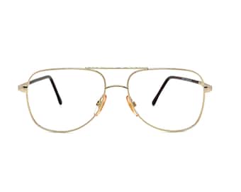 80s Aviator Eyeglass Frames | New Old Stock | Metal Aviator Eyeglasses | Made In Italy | Aviator Glasses Frames | Pilots Eyeglass Frames