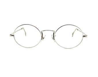 60s Oval Eyeglass Frames | New Old Stock | Hippie Metal Glasses | USA Made | 70s Oval Metal Eyeglasses | 12K Gold Filled | Funky Sunglasses