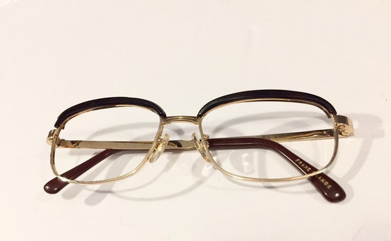Unworn 60s Gold Metal Eyeglass Frames | New Old S… - image 1