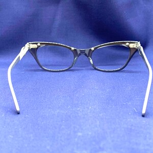 Sexy 50s Cateye Glasses New Old Stock Combination Cat Eye Glasses Frames Vintage 60s Womens Eyeglasses Gray Silver Woman Sunglasses image 5