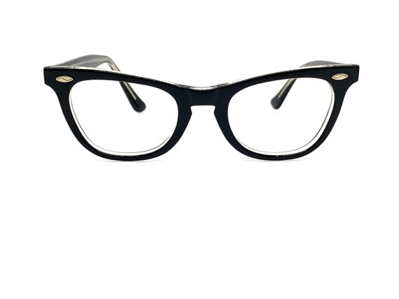 60s Cat Eye Eyeglass Frames New Old Stock Vintage Black Cateye Eyeglasses Horn Rim Glasses Frames American Optical Glasses Frames Etsy