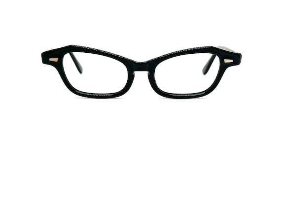 Unworn 50s Black Cat Eye Glasses | New Old Stock … - image 1