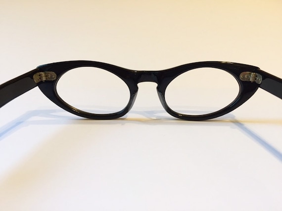 Unworn 50s Dark Gray Cat Eye Glasses | New Old St… - image 4