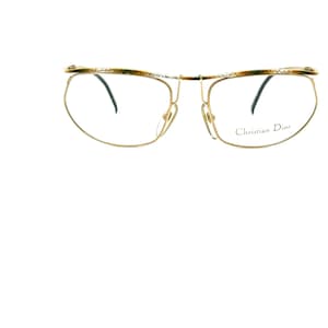 90s Christian Dior Eyeglasses | New Old Stock | 80s Christian Dior Sunglasses | Vintage Dior Eyeglass Frames | Dior Gold Multi Color Glasses