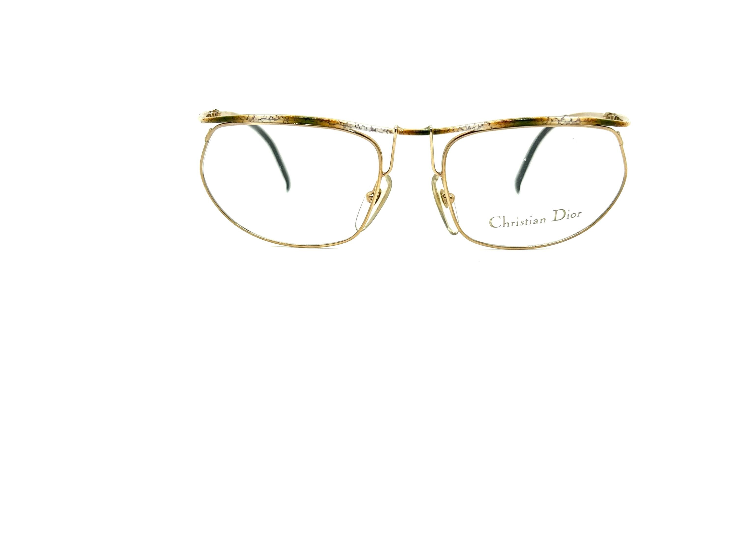ChristianDior　　カシミヤ100 VINTAGE CHRISTIAN DIOR Vintage 80's Eyeglasses Gold Metal - Etsy
