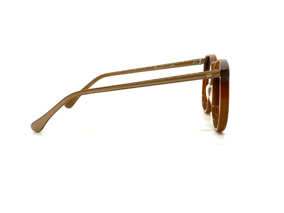 70s Oversize Round Eyeglass Frames | Gold P3 Roun… - image 9