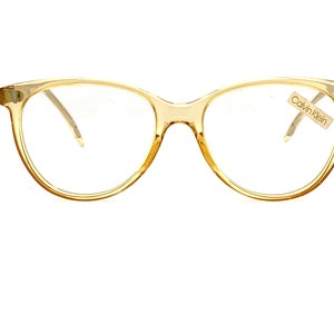 80s Clear Eyeglasses | New Old Stock | Calvin Klein Eyeglasses | Round Preppy Eyeglass Frames | Vintage 80s Round Eyeglasses | Calvin Klein