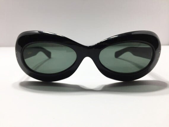 60s Large Black Sunglasses | Awesome 60s Large Rou
