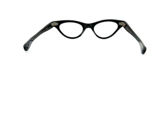 50s Cat Eye Glasses | New Old Stock | Black & Pin… - image 5