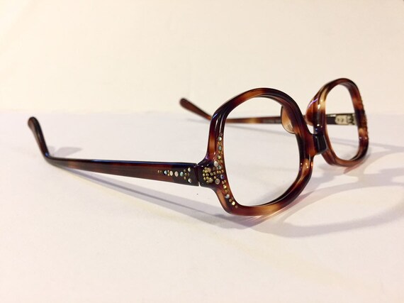 Vintage 60s Square Demi Amber Tortoise Eyeglass F… - image 10