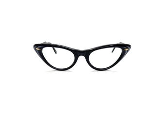 Vintage 50s Cat Eye Eyeglass Frames | New Old Stock | 60s Pearlescent Gray Cat Eye Glasses | Cats Eye Frames | Gray Cateye Sunglasses