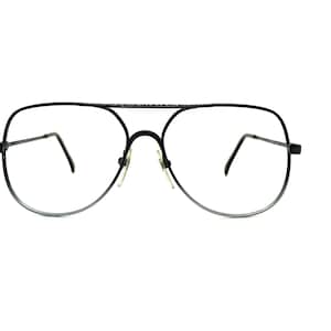 Unused 80s Metal Aviator Eyeglass Frames | New Old Stock | Steel Grey Aviator Eyeglasses | Aviator Glasses Frames | Pilots Eyeglass Frames