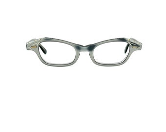 Vintage 1950s 60s Rhinestone Cat Eye Frames Eyeglasses 